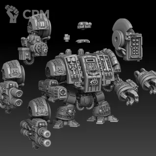 Описание картинки Grey Knights Venerable Dreadnought от Мастерская террейна по цене 1 200руб | Свободный Рынок Миниатюр - СРМ