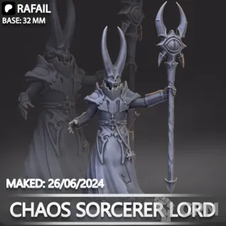 Описание картинки Chaos Sorcerer Lord от Knight of Light по цене 180руб | Свободный Рынок Миниатюр - СРМ