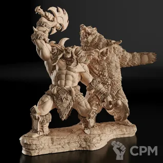 Описание картинки Rexxar and Misha Фигурка (World of Warcraft) от GAS3TXD  по цене 8 400руб | Свободный Рынок Миниатюр - СРМ