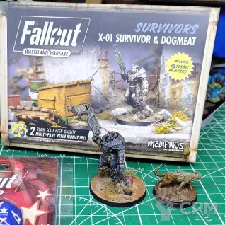 Описание картинки Выживший в броне с собакой от Denis Vysotckyi по цене 2 500руб | Свободный Рынок Миниатюр - СРМ