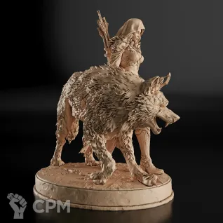 Описание картинки Sylvaen Sister of Wolves Фигурка от GAS3TXD  по цене 5 200руб | Свободный Рынок Миниатюр - СРМ