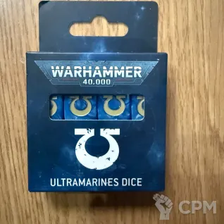 Описание картинки Ultramarines Dice Set от zurdo по цене 3 800руб | Свободный Рынок Миниатюр - СРМ