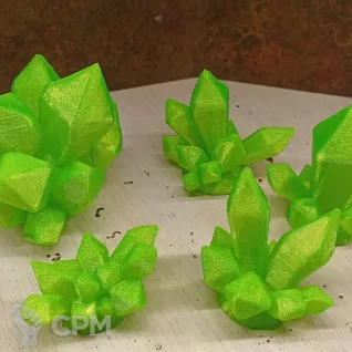 Описание картинки Кристаллы, зеленые (террейн) от Artiz по цене 400руб | Свободный Рынок Миниатюр - СРМ