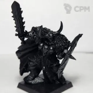 Описание картинки Chaos lord (Archaon on foot), литьё в грунте от Shamkin по цене 550руб | Свободный Рынок Миниатюр - СРМ