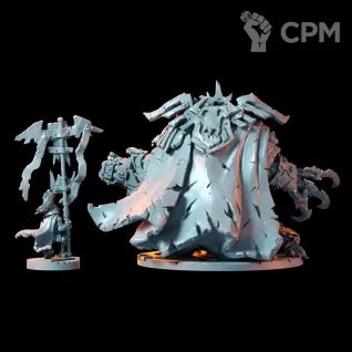Описание картинки Emperork of Orkkind. Орк Император. альтернативный Ghazghkull Thraka. от Подземный человек по цене 1 360руб | Свободный Рынок Миниатюр - СРМ