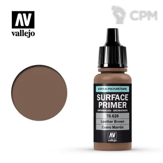 Описание картинки Краска Vallejo - Surface Primer - Leather Brown от Sladkov по цене 390руб | Свободный Рынок Миниатюр - СРМ