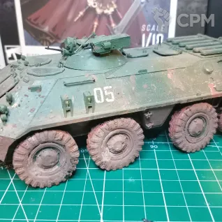 Описание картинки Модель бронетранспортёра БТР-70 с башней МА-7 от Лунин Алексей по цене 1 200руб | Свободный Рынок Миниатюр - СРМ