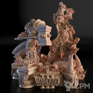 Описание картинки Arthas Menethil and Thrall Диорама (World of Warcraft) от GAS3TXD  по цене 13 900руб | Свободный Рынок Миниатюр - СРМ