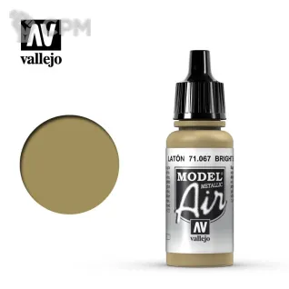Описание картинки Краска Vallejo Model Air - Bright Brass (Metallic) от Sladkov по цене 290руб | Свободный Рынок Миниатюр - СРМ