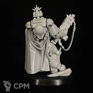 Описание картинки Captain with master-crafted heavy bolt rifle миниатюра по вселенной warhammer 40000 от KoofWorkshop по цене 1 500руб | Свободный Рынок Миниатюр - СРМ