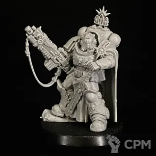 Описание картинки Captain with master-crafted heavy bolt rifle миниатюра по вселенной warhammer 40000 от KoofWorkshop по цене 1 500руб | Свободный Рынок Миниатюр - СРМ