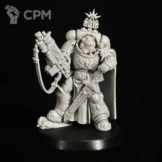 Описание картинки Captain with master-crafted heavy bolt rifle миниатюра по вселенной warhammer 40000 от KoofWorkshop по цене 1 500руб | Свободный Рынок Миниатюр - СРМ