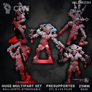 Описание картинки Chaos Wrath - Gladiators Multipart Squad от PocketSized Prints по цене 2 250руб | Свободный Рынок Миниатюр - СРМ