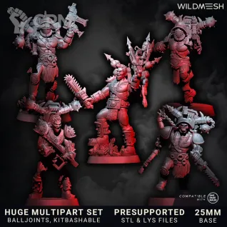 Описание картинки Chaos Wrath - Gladiators Multipart Squad от PocketSized Prints по цене 2 250руб | Свободный Рынок Миниатюр - СРМ