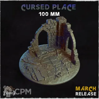 Описание картинки PlaceCursed  База 100 мм. от Brutality по цене 550руб | Свободный Рынок Миниатюр - СРМ