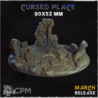 Описание картинки PlaceCursed  База 90х52 мм. от Brutality по цене 450руб | Свободный Рынок Миниатюр - СРМ