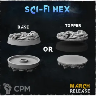 Описание картинки Sci-fi Hex Топперы от Studio Cockatoo по цене 3 850руб | Свободный Рынок Миниатюр - СРМ