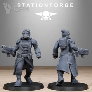 Описание картинки GrimGuard Steel Sisters от PocketSized Prints по цене 1 500руб | Свободный Рынок Миниатюр - СРМ