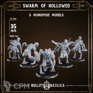 Описание картинки Swarm of Hollowed Squad (x5) от PocketSized Prints по цене 750руб | Свободный Рынок Миниатюр - СРМ