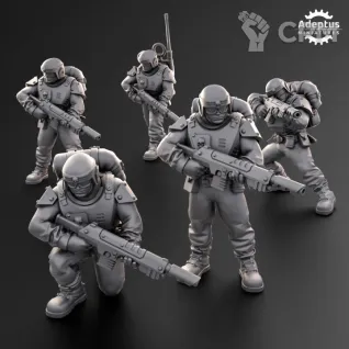 Описание картинки Squad. Warden Regiment. Imperial Guard от Manufactorum76 по цене 1 400руб | Свободный Рынок Миниатюр - СРМ