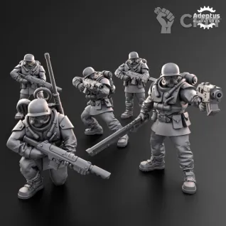 Описание картинки Squad. Koelner Regiment. Imperial Guard. от Manufactorum76 по цене 1 400руб | Свободный Рынок Миниатюр - СРМ