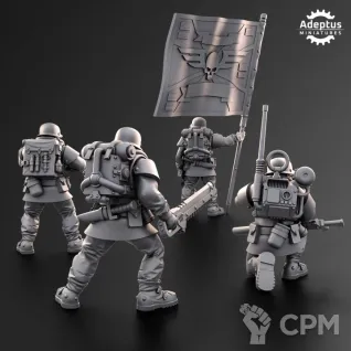Описание картинки Command Squad. Koelner Regiment. Imperial Guard. от Manufactorum76 по цене 600руб | Свободный Рынок Миниатюр - СРМ