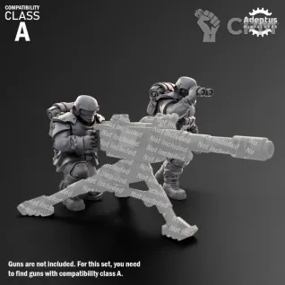 Описание картинки HeaHeavy Weapons Team. Ultima Troops. Imperial Guard. Compatibility class A. от Manufactorum76 по цене 450руб | Свободный Рынок Миниатюр - СРМ