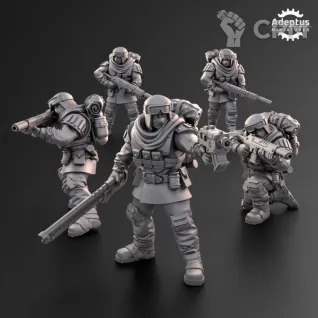 Описание картинки Squad. Khaleeth Regiment. Imperial Guard. от Manufactorum76 по цене 1 400руб | Свободный Рынок Миниатюр - СРМ