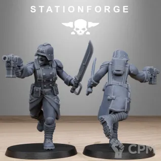 Описание картинки GrimGuard Steel Sisters от PocketSized Prints по цене 1 500руб | Свободный Рынок Миниатюр - СРМ