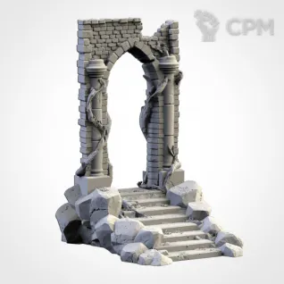 Описание картинки ABANDONED CITY RUINS от Мастерская террейна по цене 3 900руб | Свободный Рынок Миниатюр - СРМ