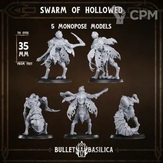 Описание картинки Swarm of Hollowed Squad (x5) от PocketSized Prints по цене 750руб | Свободный Рынок Миниатюр - СРМ