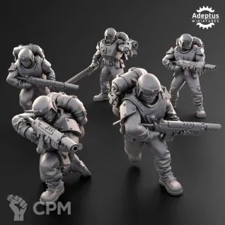Описание картинки Squad. Warden Regiment. Imperial Guard от Manufactorum76 по цене 1 400руб | Свободный Рынок Миниатюр - СРМ