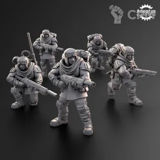 Описание картинки Squad. Khaleeth Regiment. Imperial Guard. от Manufactorum76 по цене 1 400руб | Свободный Рынок Миниатюр - СРМ