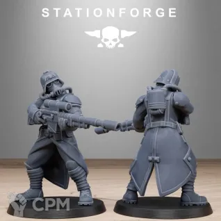 Описание картинки GrimGuard Steel Sisters от PocketSized Prints по цене 1 500руб | Свободный Рынок Миниатюр - СРМ