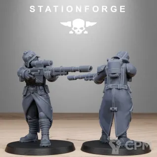 Описание картинки GrimGuard Steel Sisters от PocketSized Prints по цене 1 500руб | Свободный Рынок Миниатюр - СРМ