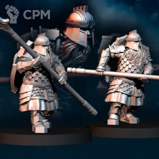 Описание картинки Iron Hills Dwarves with Spears от Мастерская террейна по цене 220руб | Свободный Рынок Миниатюр - СРМ