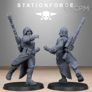 Описание картинки GrimGuard Steel Sisters от PocketSized Prints по цене 1 500руб | Свободный Рынок Миниатюр - СРМ