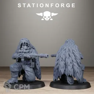 Описание картинки GrimGuard Jungle Fighter Snipers от PocketSized Prints по цене 1 500руб | Свободный Рынок Миниатюр - СРМ