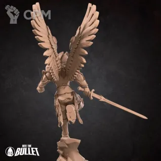 Описание картинки Aasimar Paladin от PocketSized Prints по цене 250руб | Свободный Рынок Миниатюр - СРМ