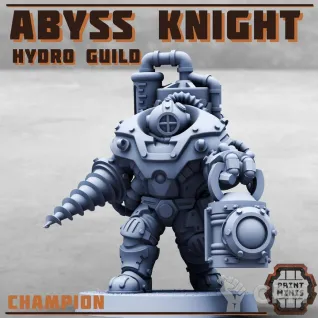 Описание картинки Abyss Knight - Hydro Guild от PocketSized Prints по цене 250руб | Свободный Рынок Миниатюр - СРМ