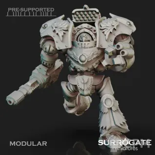 Описание картинки Legio Custodes Telemon Heavy Dreadnought от Studio Cockatoo по цене 1 815руб | Свободный Рынок Миниатюр - СРМ