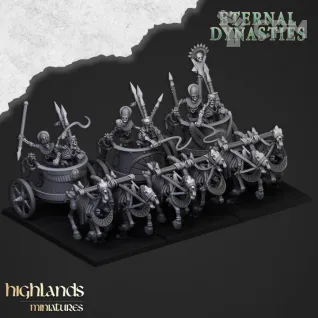 Описание картинки Tomb Kings Skeleton Chariot от Knight of Light по цене 1 400руб | Свободный Рынок Миниатюр - СРМ
