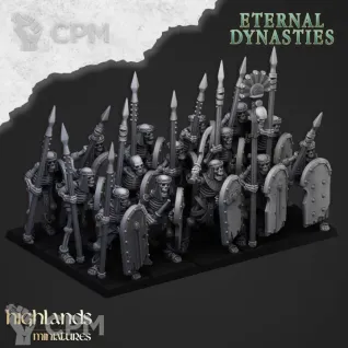Описание картинки Tomb Kings Skeleton Warriors (копья) от Knight of Light по цене 950руб | Свободный Рынок Миниатюр - СРМ