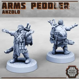 Описание картинки Anzolo - Arms Peddler от PocketSized Prints по цене 180руб | Свободный Рынок Миниатюр - СРМ