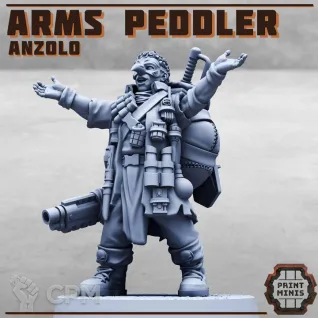 Описание картинки Anzolo - Arms Peddler от PocketSized Prints по цене 180руб | Свободный Рынок Миниатюр - СРМ