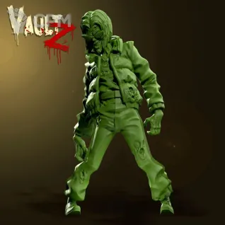 Описание картинки Axel Zombie от PocketSized Prints по цене 175руб | Свободный Рынок Миниатюр - СРМ
