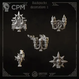 Описание картинки Black Templars - Backpacks decoration 2 от Мастерская террейна по цене 100руб | Свободный Рынок Миниатюр - СРМ