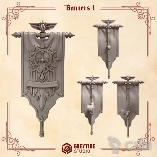 Описание картинки Blood Angels - Banners 1 от Мастерская террейна по цене 280руб | Свободный Рынок Миниатюр - СРМ