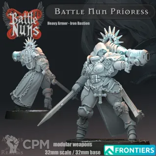 Описание картинки Battle Nun Prioress от PocketSized Prints по цене 250руб | Свободный Рынок Миниатюр - СРМ
