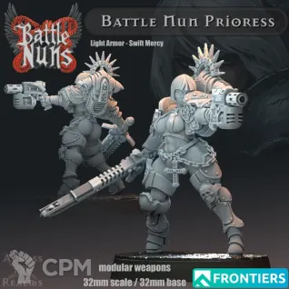 Описание картинки Battle Nun Prioress от PocketSized Prints по цене 250руб | Свободный Рынок Миниатюр - СРМ
